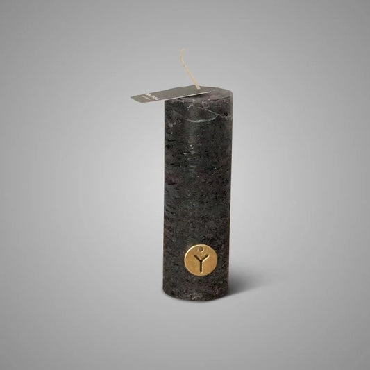Brynxz Rustic candle Black 5x15 cm