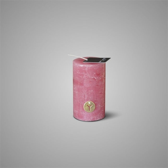 Brynxz rustic Candle old Pink 7x12 cm
