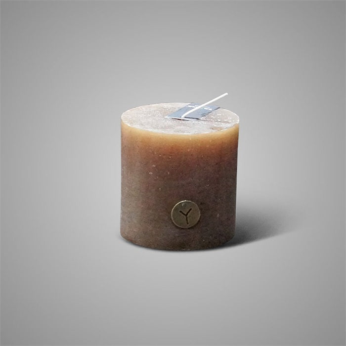 Brynxz rustic Candle Brown Olive 10x10 cm